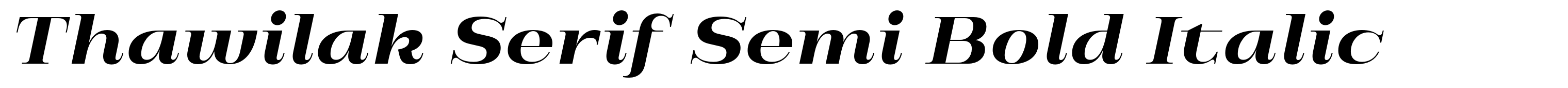 Thawilak Serif Semi Bold Italic